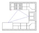 u-shaped kitchen layout